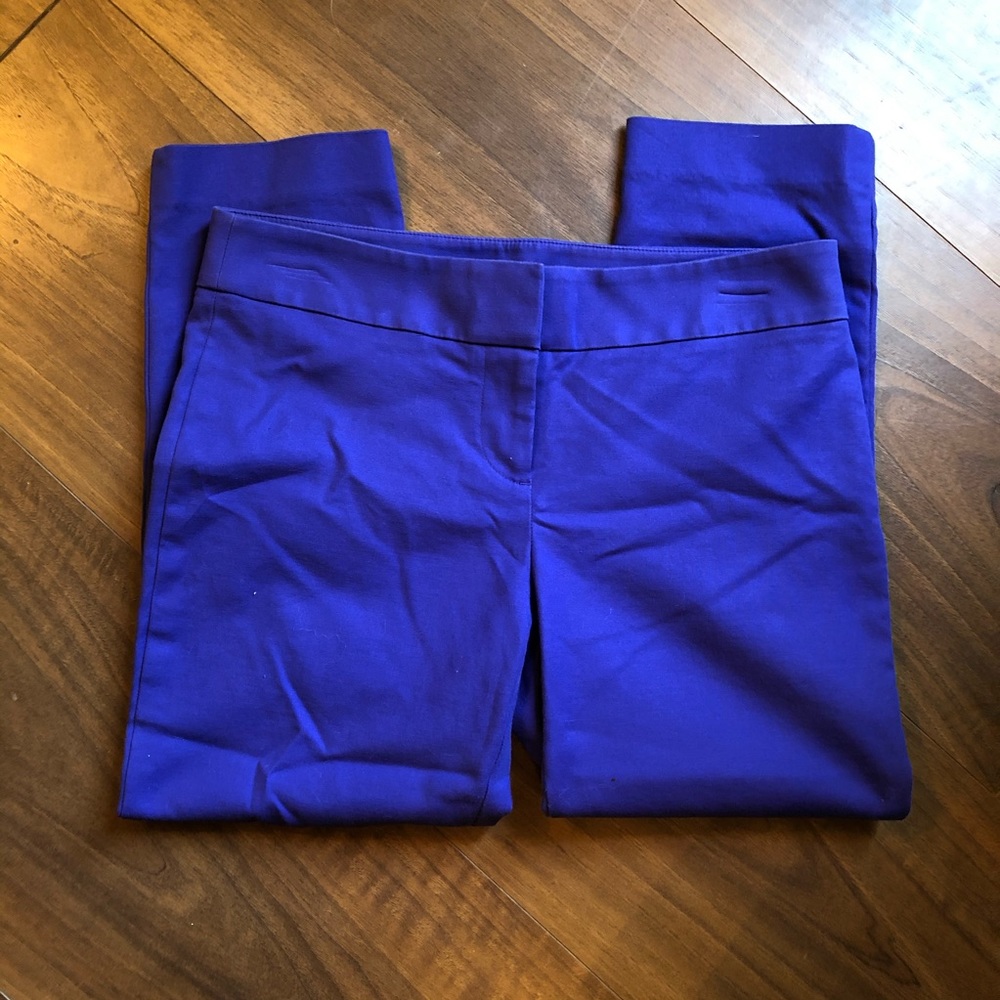 LOFT Marisa ankle purple crop pants petite